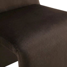 Upholstered Performance Velvet Dining Side Chair, Chocolate
