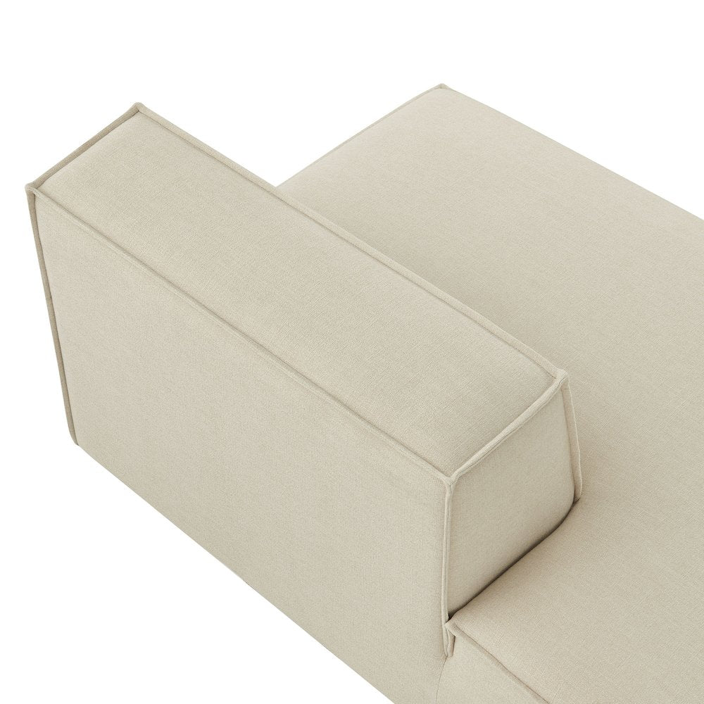 Restore Performance Fabric Upholstered Left-Facing Armless Modular Chaise