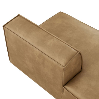 Restore Vegan Leather Left-Facing Armless Modular Chaise