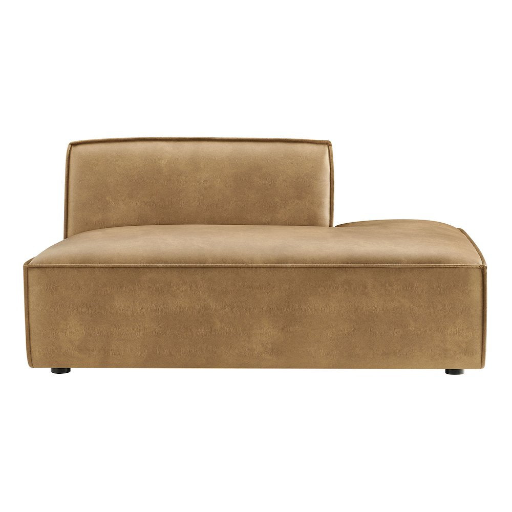 Restore Vegan Leather Right-Facing Armless Modular Chaise
