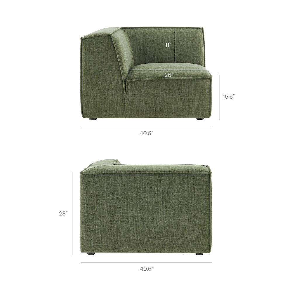 Restore Performance Fabric Upholstered Modular Corner Chair