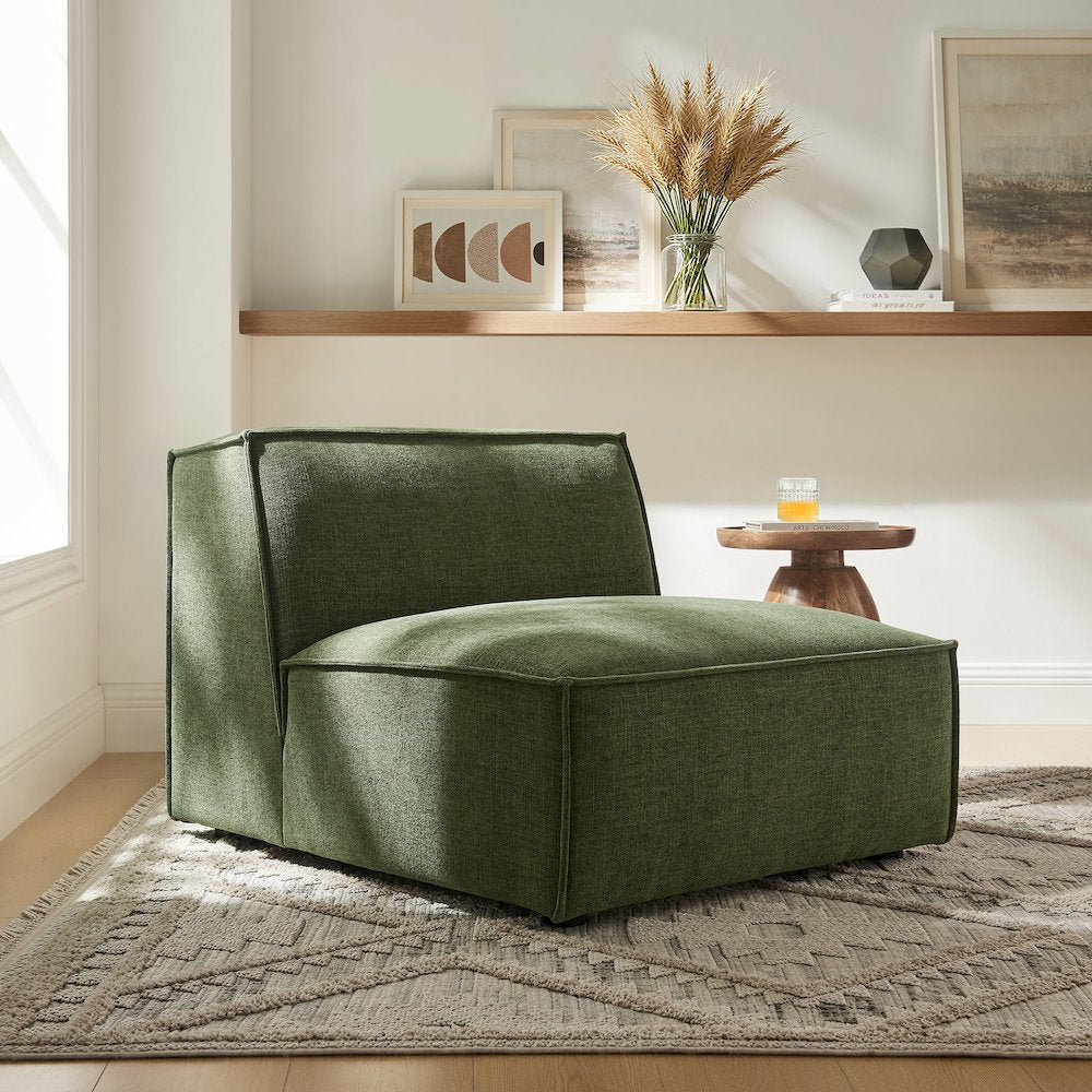 Restore Performance Fabric Upholstered Armless Modular Chair