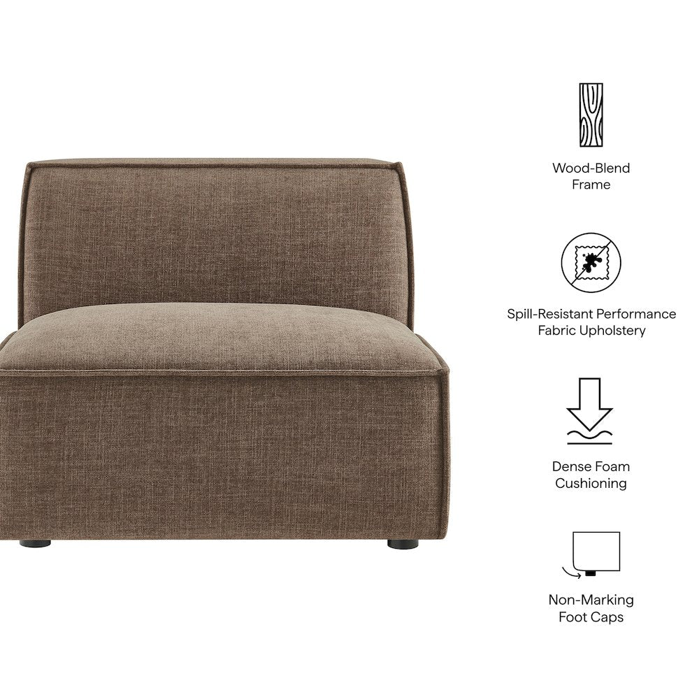 Restore Performance Fabric Upholstered Armless Modular Chair
