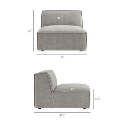 Restore Performance Fabric Upholstered Armless Modular Chair