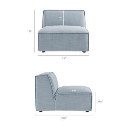 Restore Performance Fabric Upholstered Armless Modular Chair
