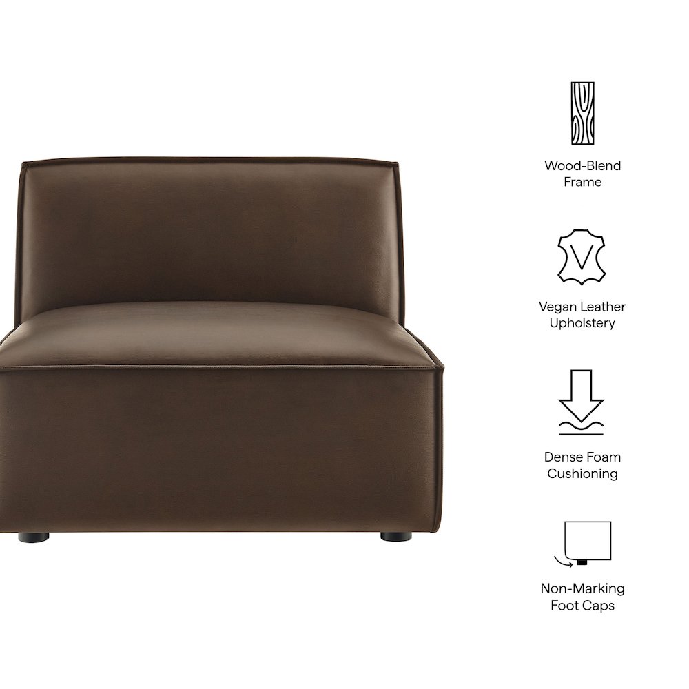 Restore Vegan Leather Armless Modular Chair