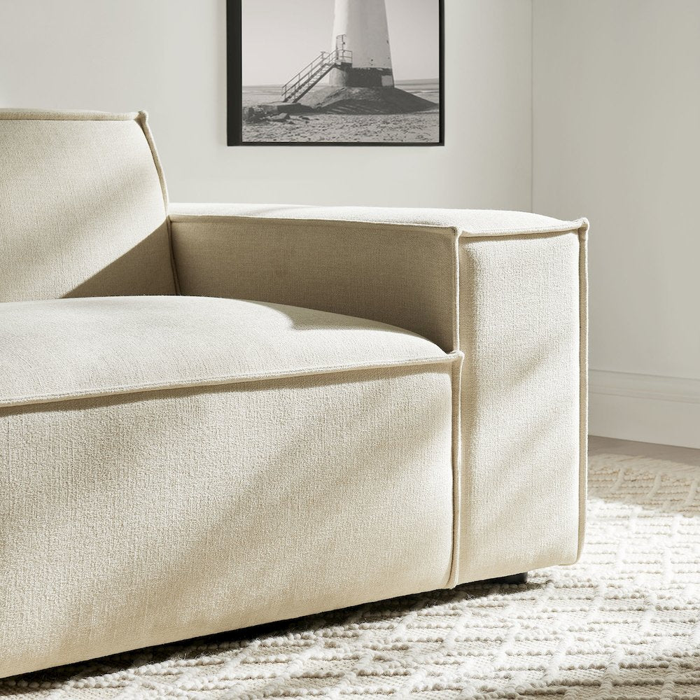 Restore Performance Fabric Upholstered Right-Facing Modular Lounge Chair