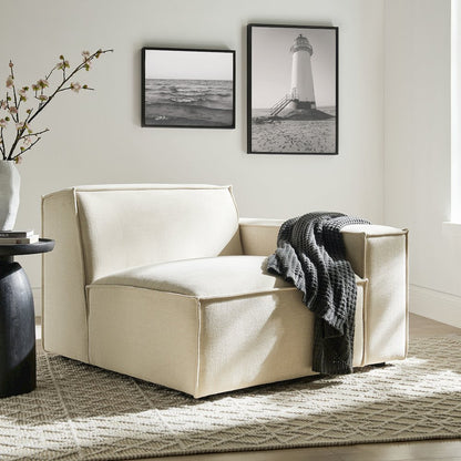 Restore Performance Fabric Upholstered Right-Facing Modular Lounge Chair