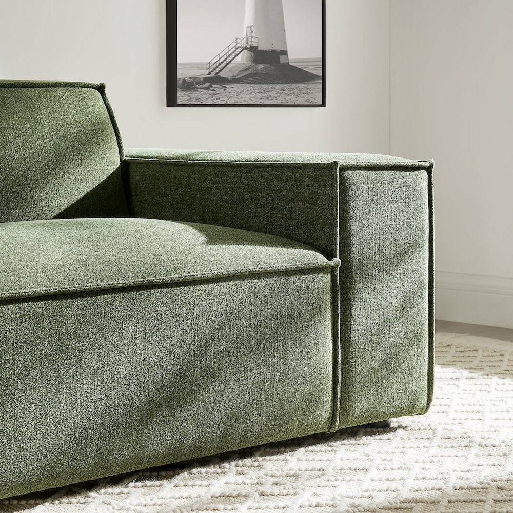 Restore Performance Fabric Upholstered Right-Facing Modular Lounge Chair