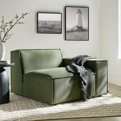 Restore Performance Fabric Upholstered Right-Facing Modular Lounge Chair