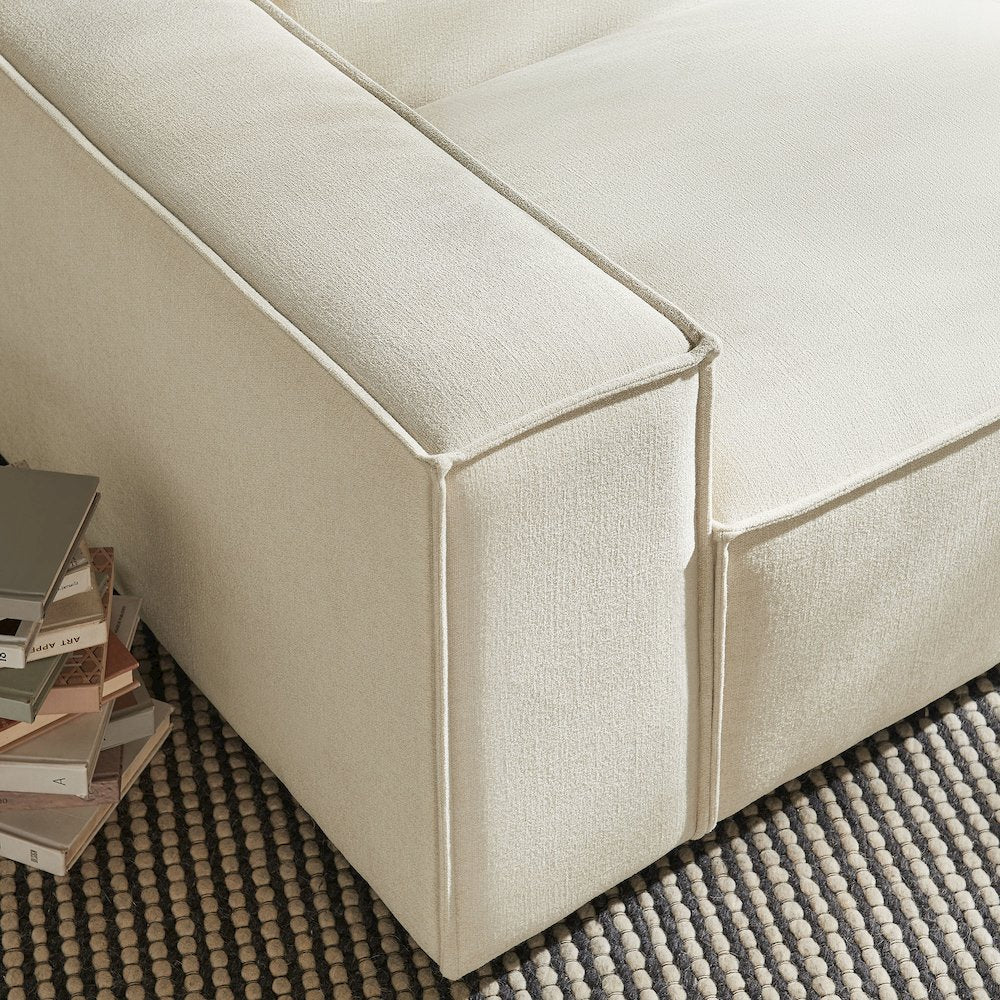 Restore Performance Fabric Upholstered Left-Facing Modular Lounge Chair