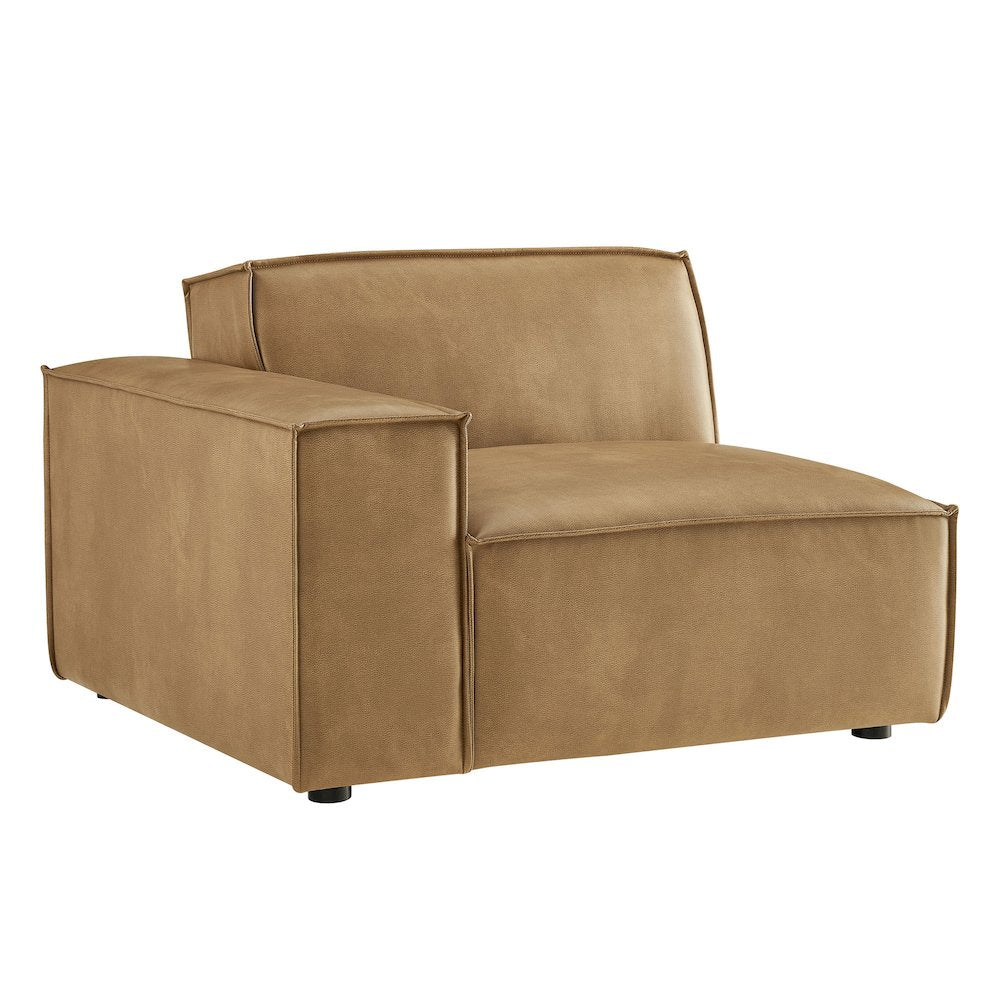 Restore Vegan Leather Left-Facing Modular Lounge Chair
