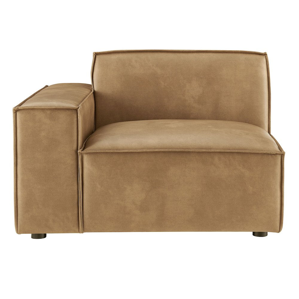 Restore Vegan Leather Left-Facing Modular Lounge Chair