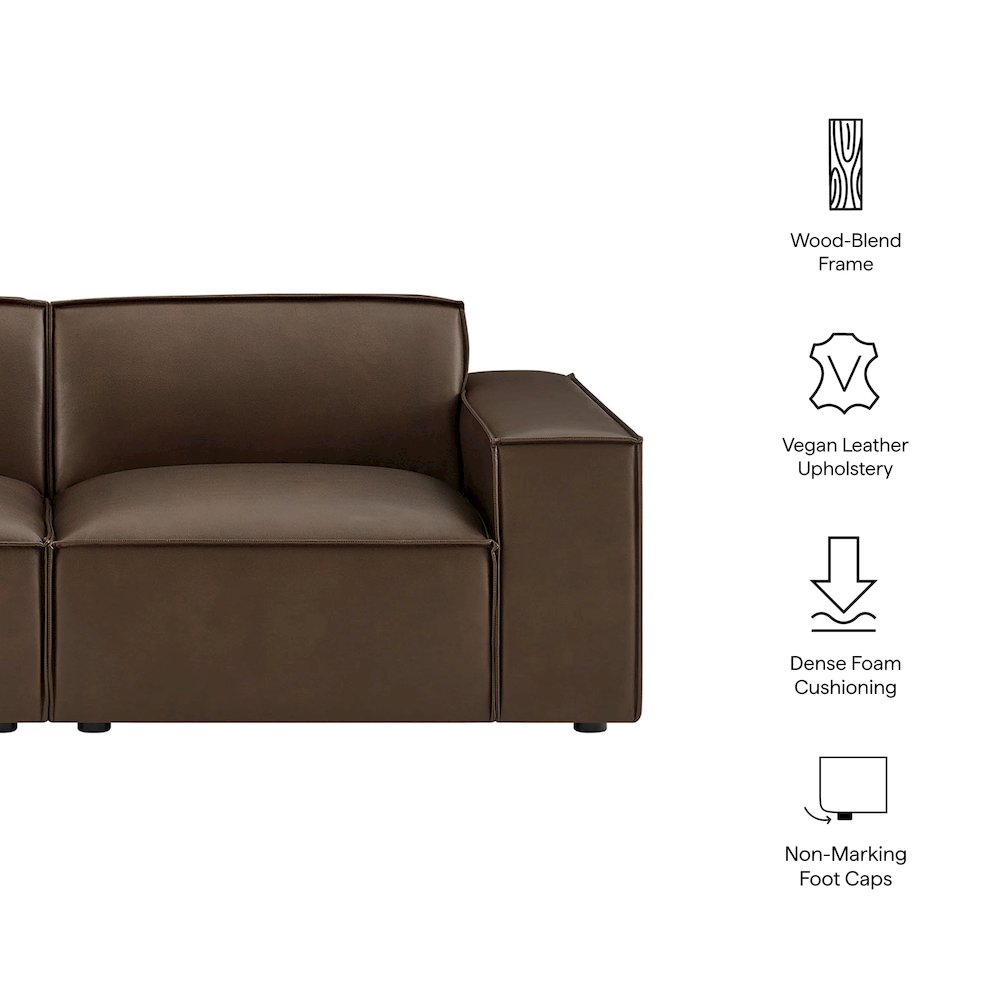 Restore 2-Piece Vegan Leather Modular Loveseat