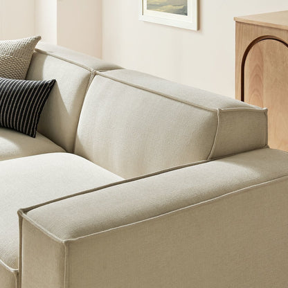 Restore 3-Piece Performance Fabric Upholstered Modular Loveseat with Ottoman
