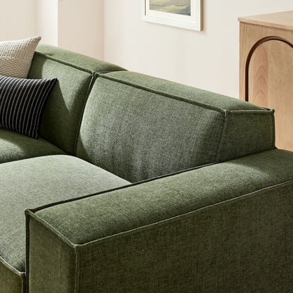 Restore 3-Piece Performance Fabric Upholstered Modular Loveseat with Ottoman