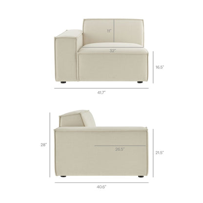 Restore 3-Piece Performance Fabric Upholstered Modular Sofa Set