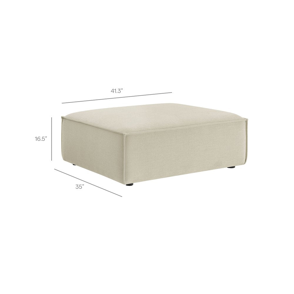 Restore 4-Piece Performance Fabric Upholstered Modular Sofa Set with Ottoman