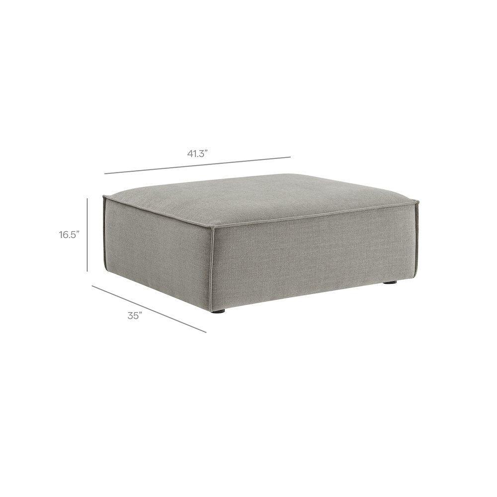 Restore 4-Piece Performance Fabric Upholstered Modular Sofa Set with Ottoman