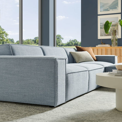 Restore 4-Piece Performance Fabric Upholstered Modular Sofa Set with Ottoman