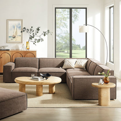 Restore 5-Piece Performance Fabric Upholstered Modular L-Shaped Sofa