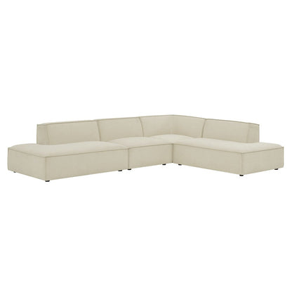 Restore 4-Piece Performance Fabric Modular L-Shaped Armless Sect. Sofa
