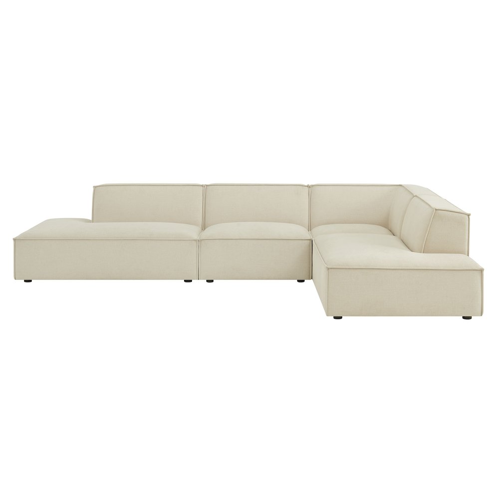 Restore 4-Piece Performance Fabric Modular L-Shaped Armless Sect. Sofa