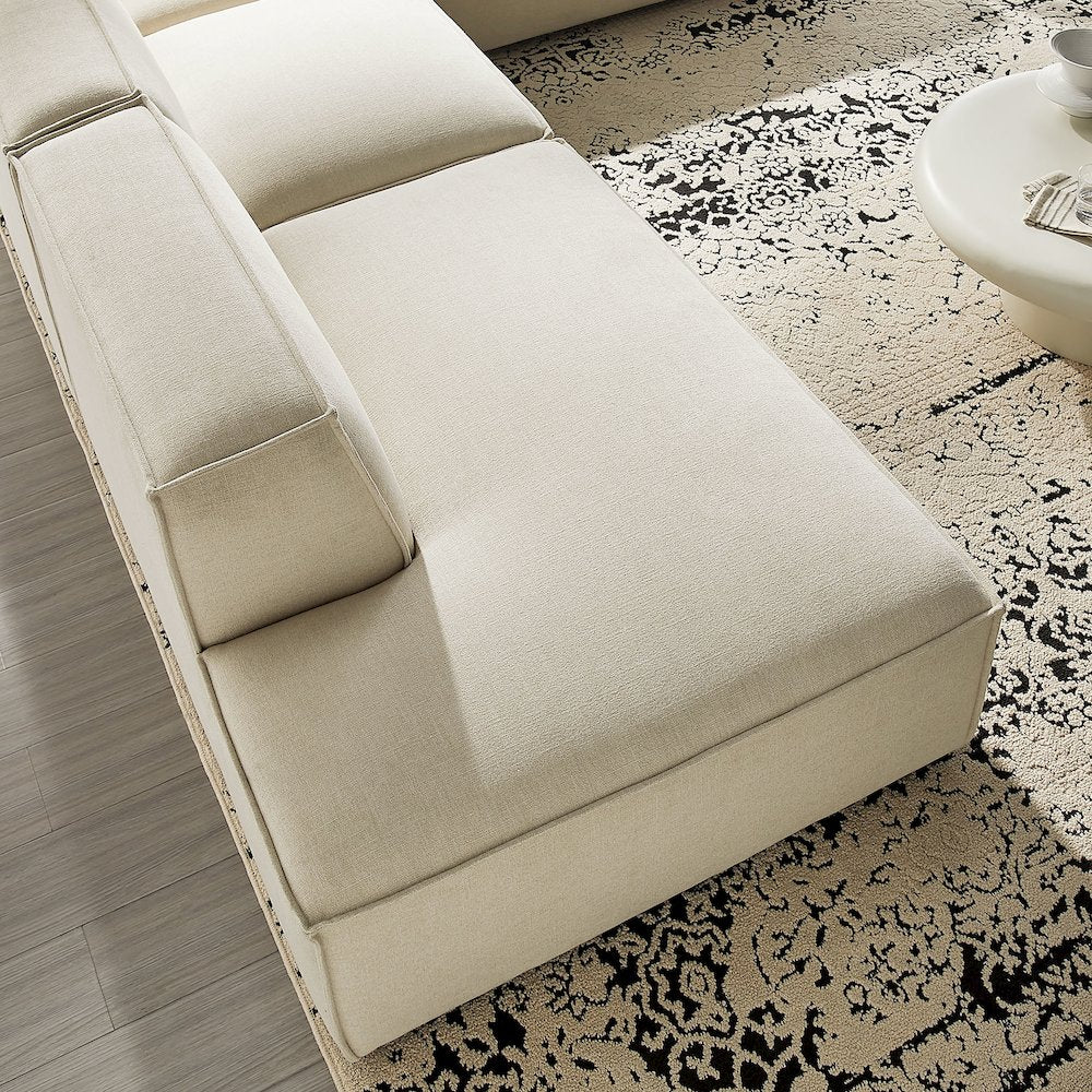 Restore 4-Piece Performance Fabric Modular L-Shaped Armless Sect. Sofa