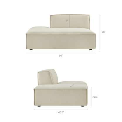 Restore 4-Piece Performance Fabric Modular L-Shaped Armless Sect. Sofa