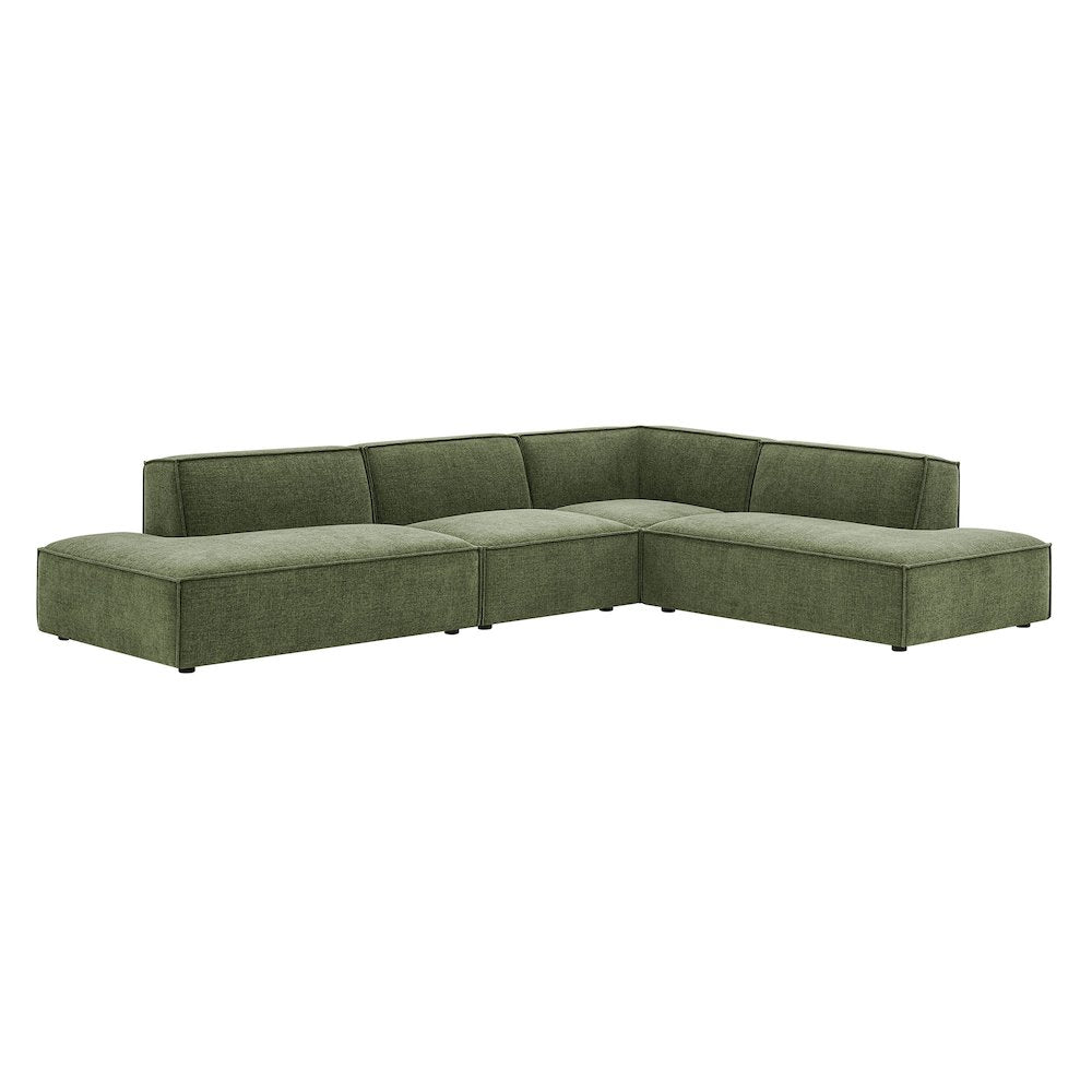 Restore 4-Piece Performance Fabric Modular L-Shaped Armless Sect. Sofa