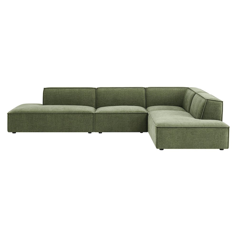 Restore 4-Piece Performance Fabric Modular L-Shaped Armless Sect. Sofa