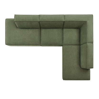 Restore 4-Piece Performance Fabric Modular L-Shaped Armless Sect. Sofa
