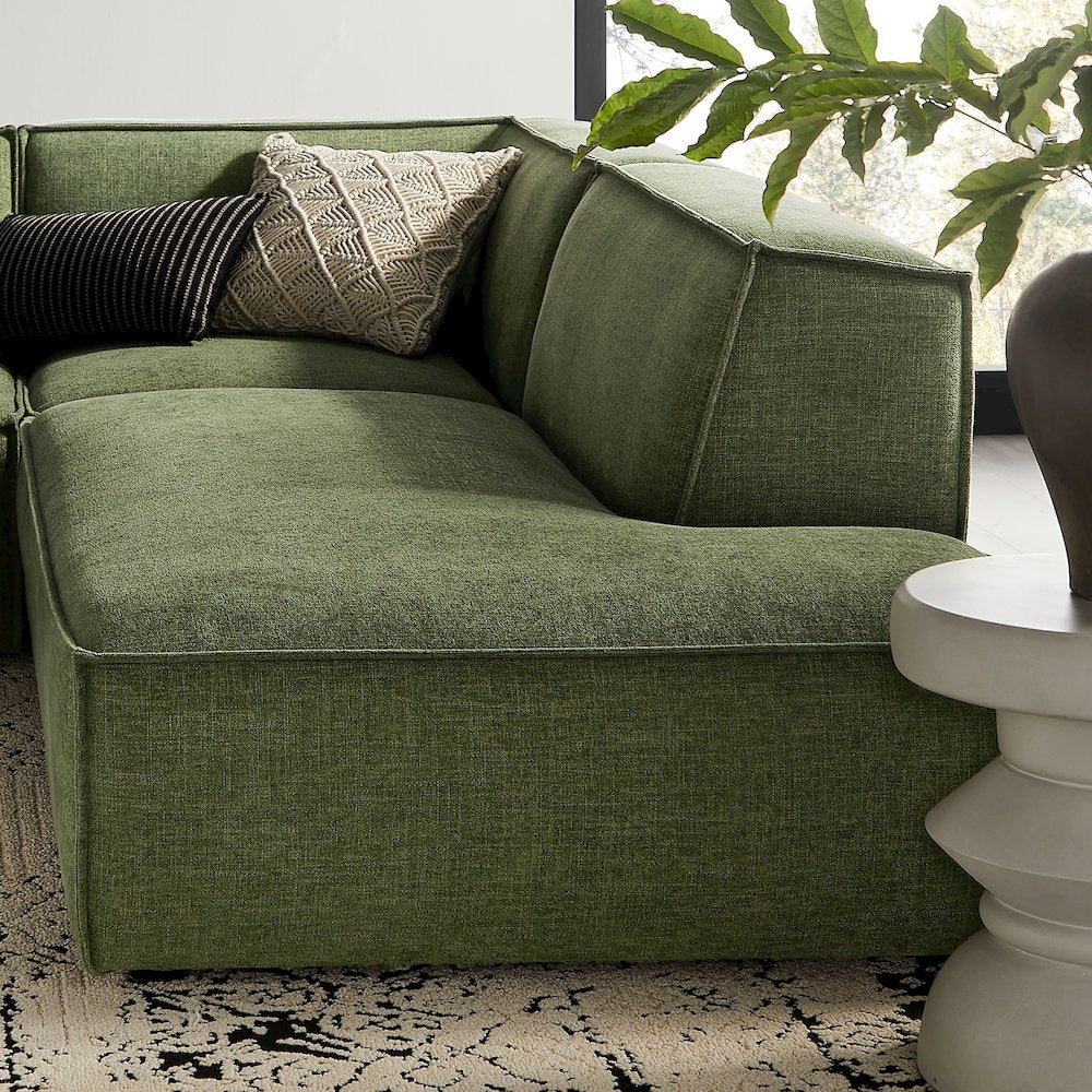 Restore 4-Piece Performance Fabric Modular L-Shaped Armless Sect. Sofa