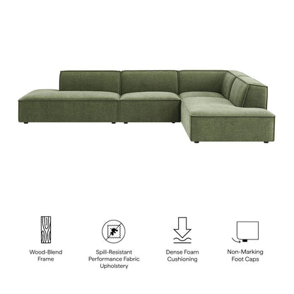 Restore 4-Piece Performance Fabric Modular L-Shaped Armless Sect. Sofa