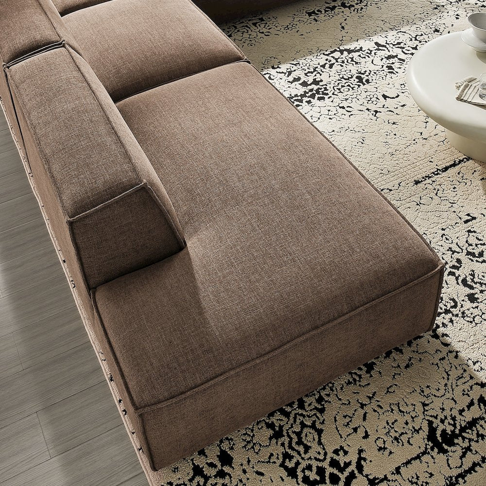 Restore 4-Piece Performance Fabric Modular L-Shaped Armless Sect. Sofa