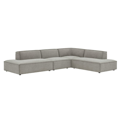Restore 4-Piece Performance Fabric Modular L-Shaped Armless Sect. Sofa