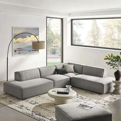 Restore 4-Piece Performance Fabric Modular L-Shaped Armless Sect. Sofa
