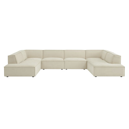 Restore 6-Piece Performance Fabric Upholstered U-Shaped Sectional Sofa