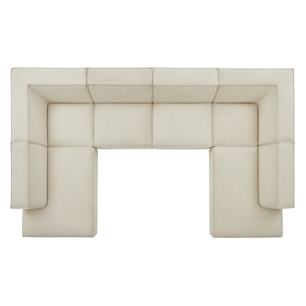 Restore 6-Piece Performance Fabric Upholstered U-Shaped Sectional Sofa