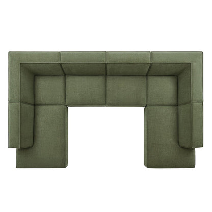 Restore 6-Piece Performance Fabric Upholstered U-Shaped Sectional Sofa