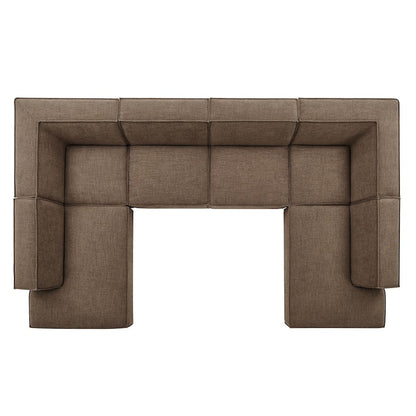 Restore 6-Piece Performance Fabric Upholstered U-Shaped Sectional Sofa
