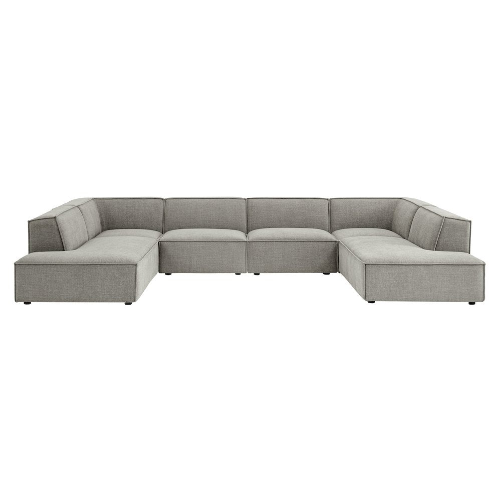 Restore 6-Piece Performance Fabric Upholstered U-Shaped Sectional Sofa