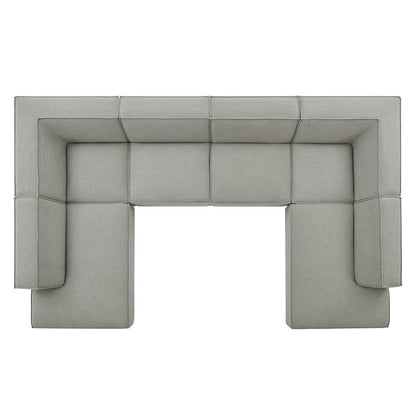 Restore 6-Piece Performance Fabric Upholstered U-Shaped Sectional Sofa