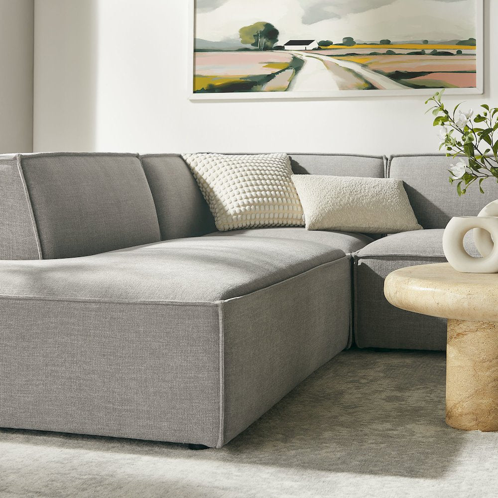 Restore 6-Piece Performance Fabric Upholstered U-Shaped Sectional Sofa