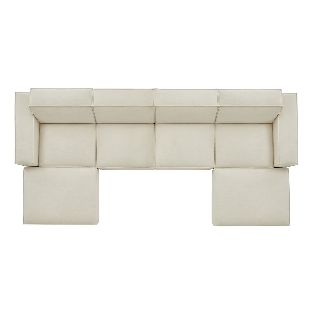 Restore 6-Piece Performance Fabric Upholstered Modular Sectional Sofa