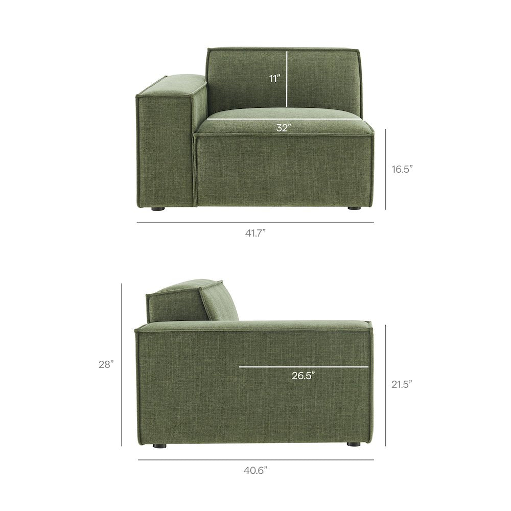 Restore 6-Piece Performance Fabric Upholstered Modular Sectional Sofa
