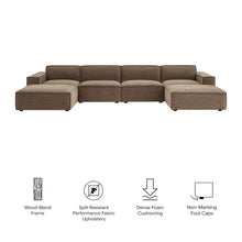 Restore 6-Piece Performance Fabric Upholstered Modular Sectional Sofa