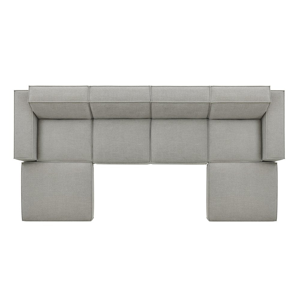 Restore 6-Piece Performance Fabric Upholstered Modular Sectional Sofa