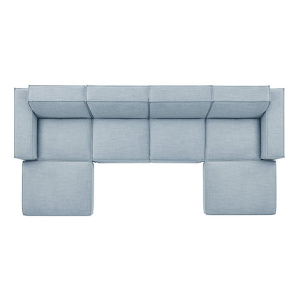 Restore 6-Piece Performance Fabric Upholstered Modular Sectional Sofa