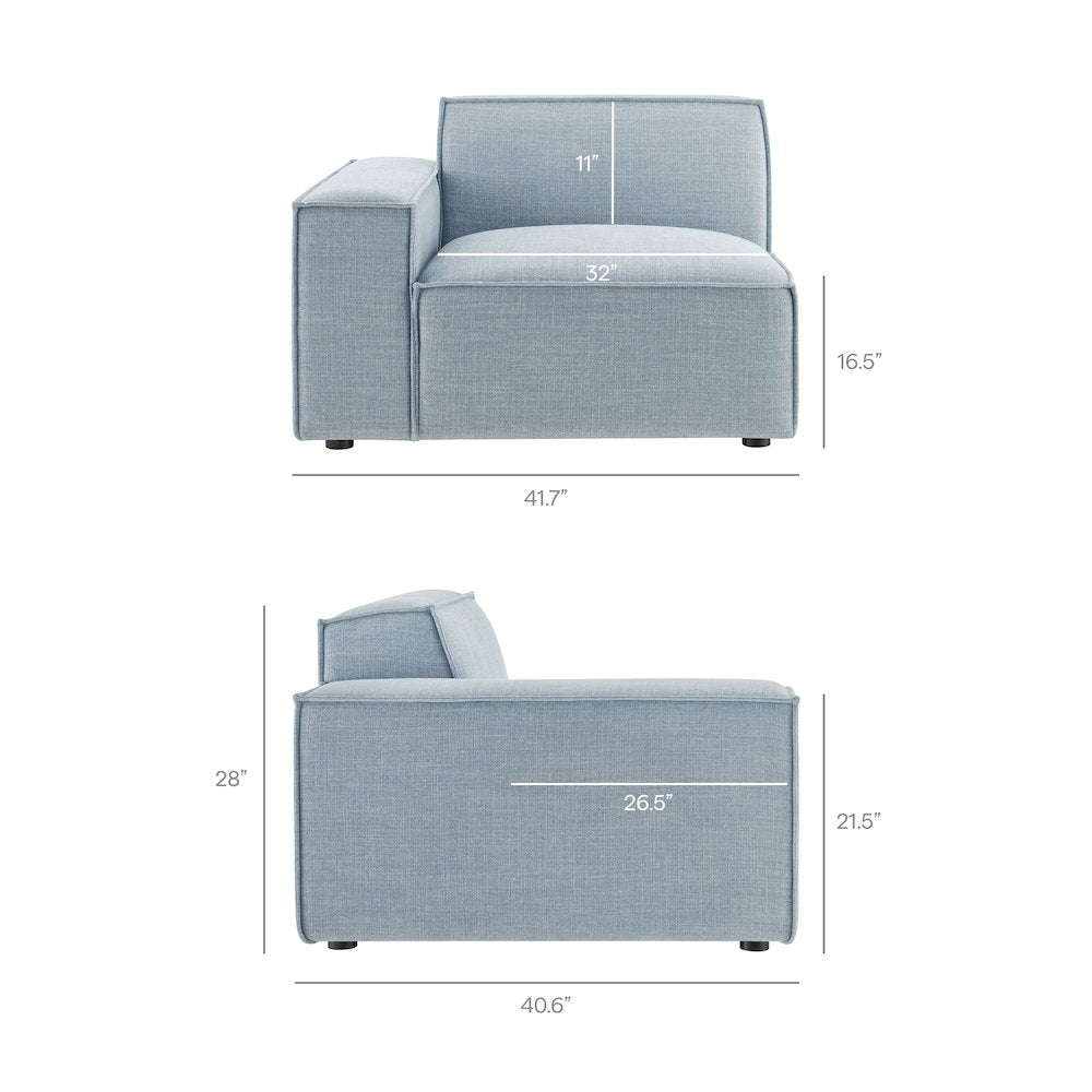 Restore 6-Piece Performance Fabric Upholstered Modular Sectional Sofa